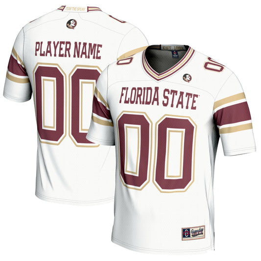 Men's GameDay Greats White Florida State Seminoles NIL Pick-A-Player Football Jersey