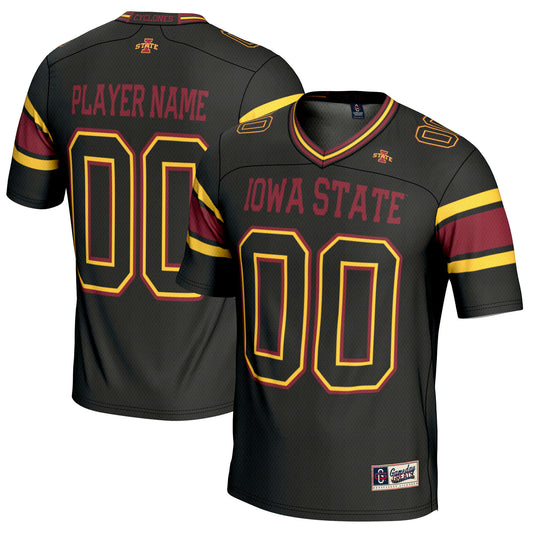 Men's GameDay Greats Black Iowa State Cyclones NIL Pick-A-Player Football Jersey