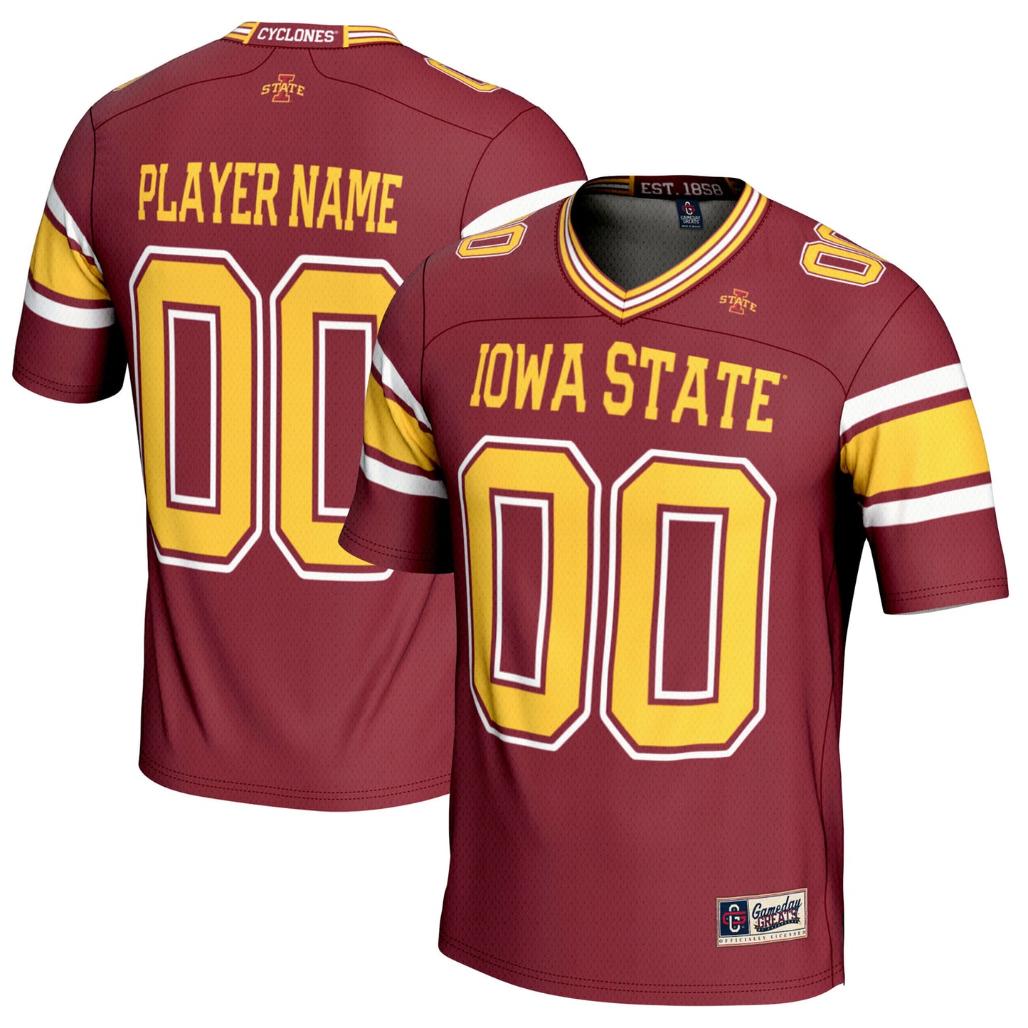 Men's GameDay Greats Cardinal Iowa State Cyclones NIL Pick-A-Player Football Jersey