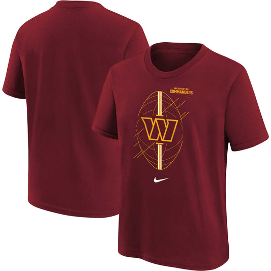 Youth Nike Burgundy Washington Commanders Icon T-Shirt