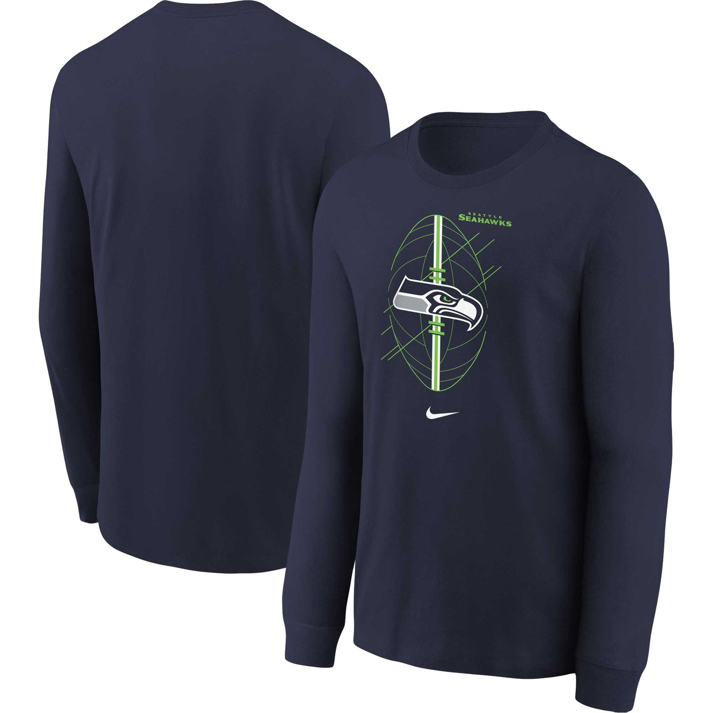 Toddler Nike College Navy Seattle Seahawks Icon Long Sleeve T-Shirt