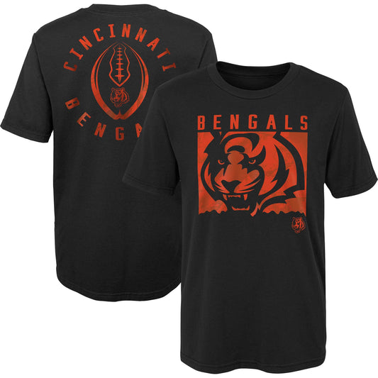 Preschool Black Cincinnati Bengals Liquid Camo Logo T-Shirt