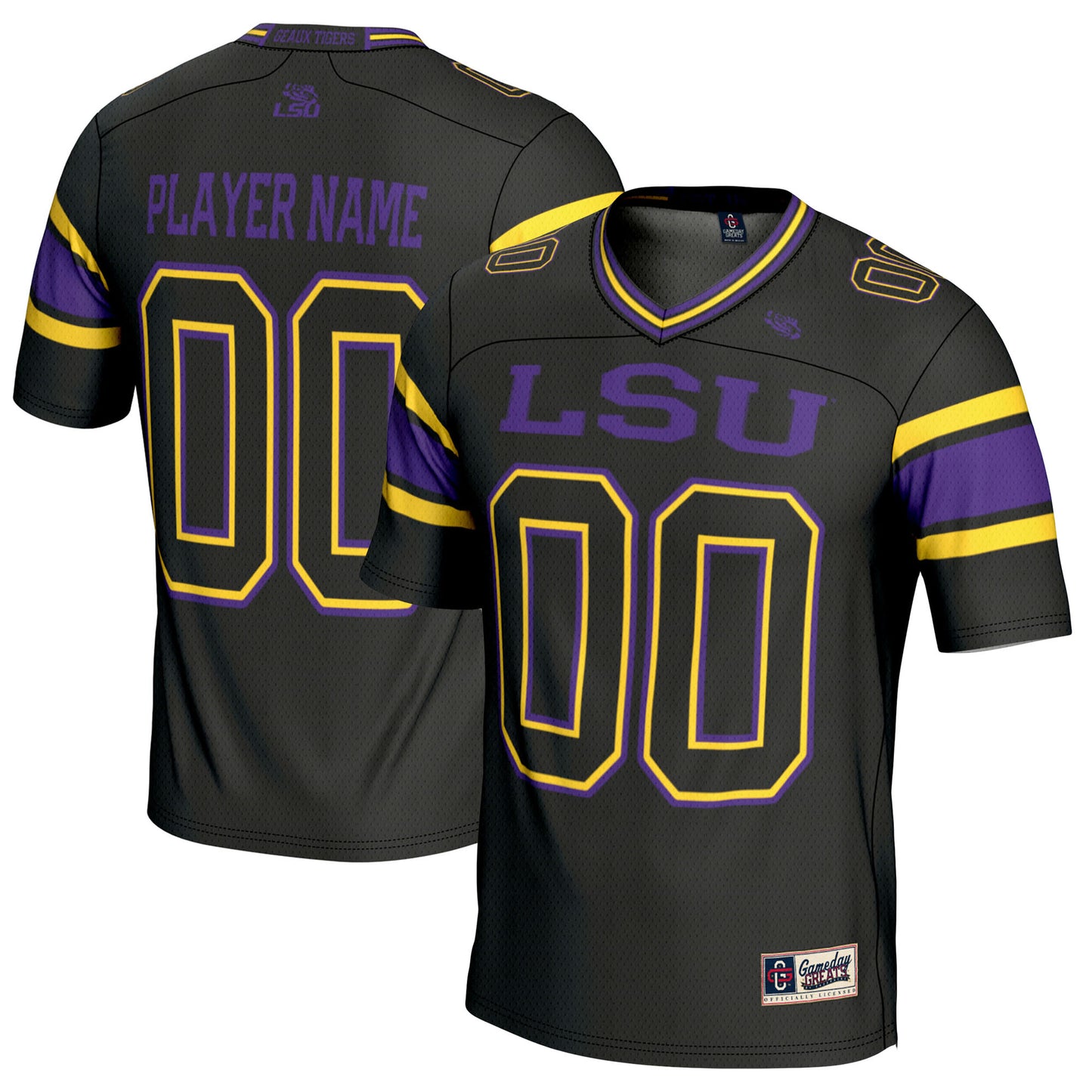 Youth GameDay Greats Black LSU Tigers NIL Pick-A-Player Football Jersey