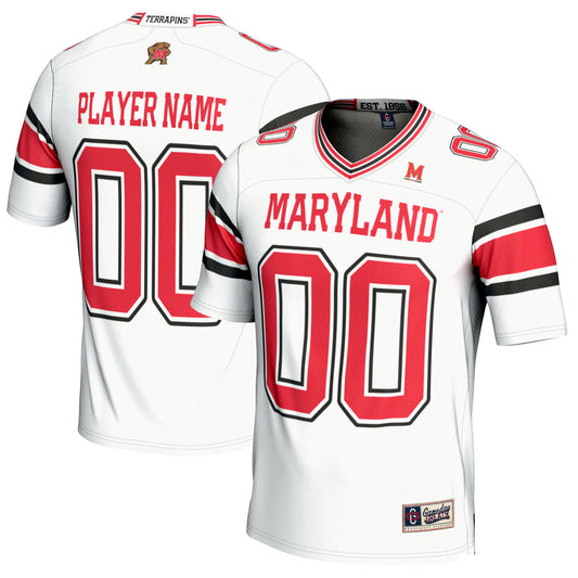 Youth GameDay Greats White Maryland Terrapins NIL Pick-A-Player Football Jersey