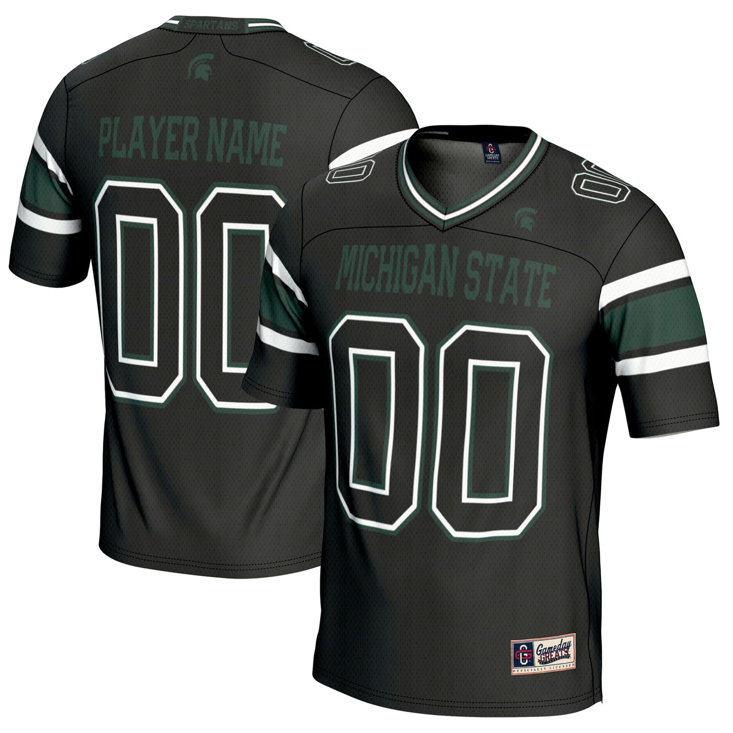 Youth GameDay Greats Black Michigan State Spartans NIL Pick-A-Player Football Jersey