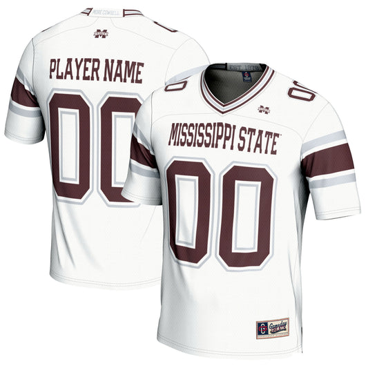 Youth GameDay Greats White Mississippi State Bulldogs NIL Pick-A-Player Football Jersey