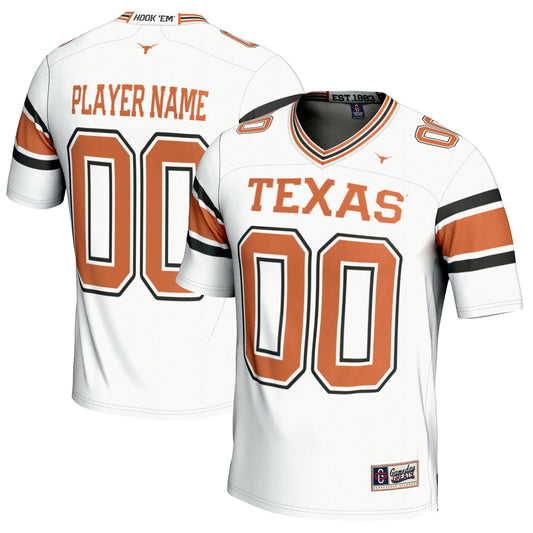 Youth GameDay Greats White Texas Longhorns NIL Pick-A-Player Football Fashion Jersey