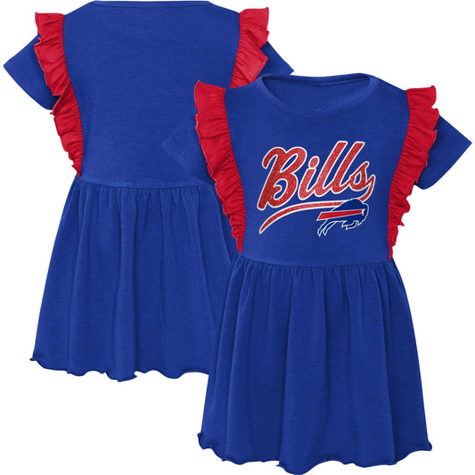 Girls Preschool Royal Buffalo Bills Too Cute Tri-Blend Dress