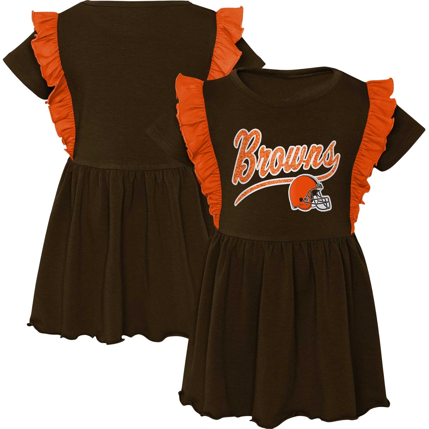 Girls Preschool Brown Cleveland Browns Too Cute Tri-Blend Dress