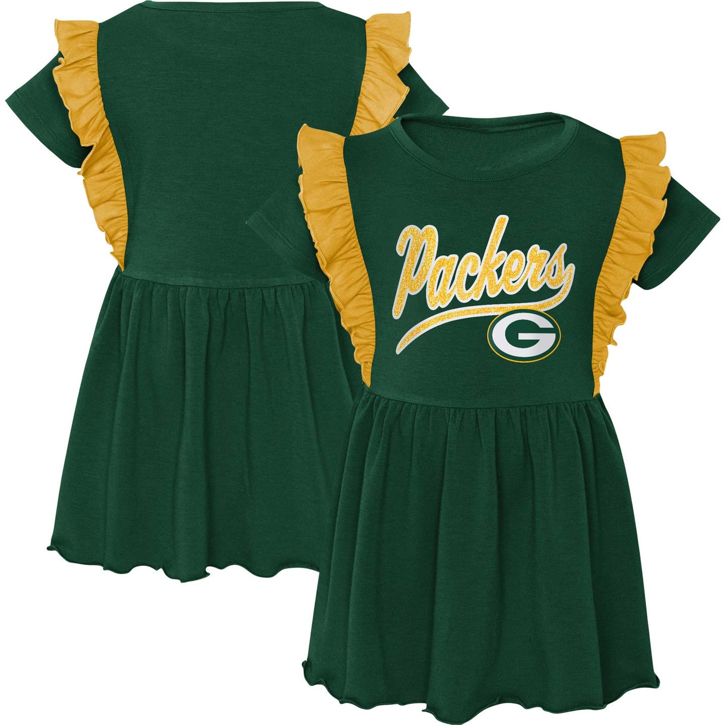 Girls Preschool Green Green Bay Packers Too Cute Tri-Blend Dress