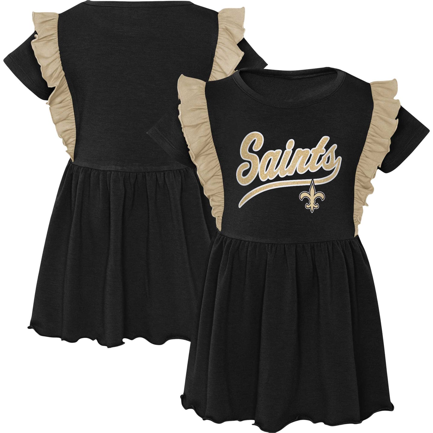 Girls Preschool Black New Orleans Saints Too Cute Tri-Blend Dress