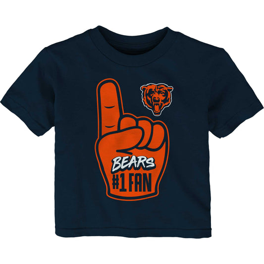 Infant Navy Chicago Bears Hand-Off T-Shirt