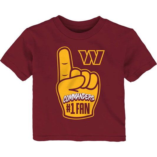 Infant Burgundy Washington Commanders Hand-Off T-Shirt