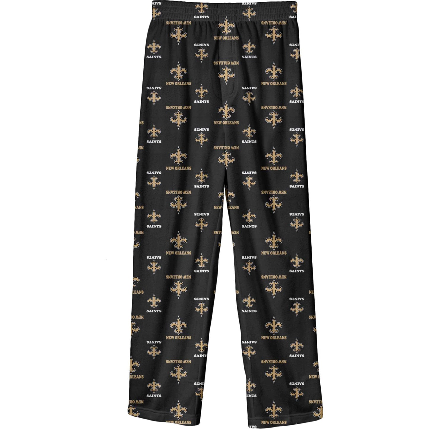 Youth Black New Orleans Saints Team Color Printed Pajama Pants