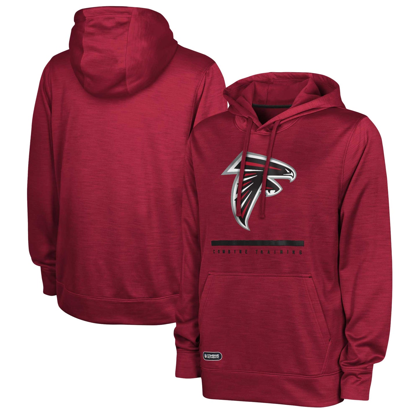 Men's Red Atlanta Falcons Speed Drill Streak Pullover Hoodie