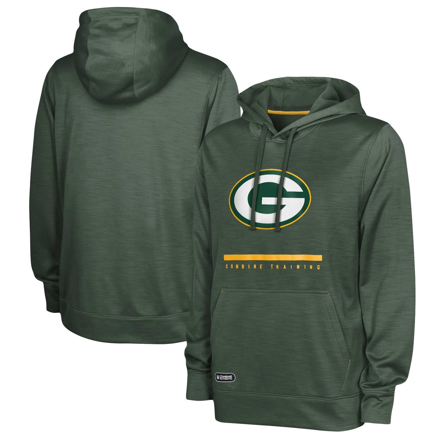 Men's Green Green Bay Packers Speed Drill Streak Pullover Hoodie