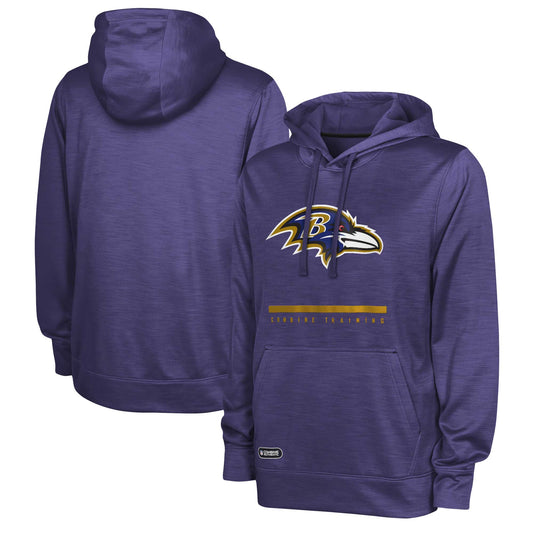 Men's Purple Baltimore Ravens Speed Drill Streak Pullover Hoodie