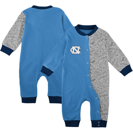 Infant Light Blue North Carolina Tar Heels Playbook Two-Tone Sleeper