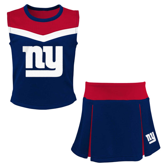 Girls Youth Royal New York Giants Spirit Two-Piece Cheerleader Set