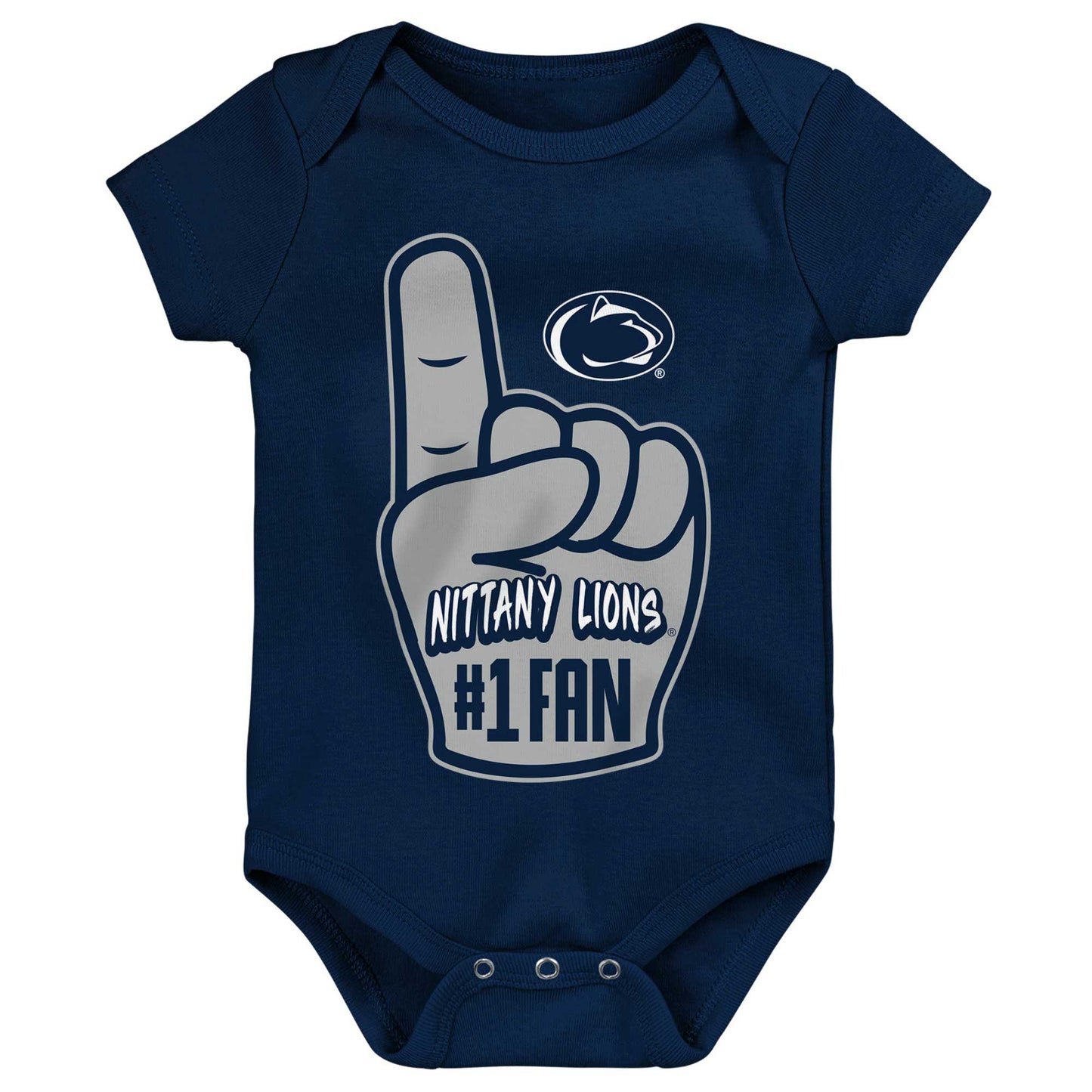 Newborn & Infant Navy Penn State Nittany Lions #1 Fan Foam Finger Bodysuit