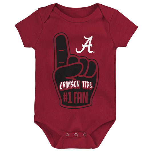 Newborn & Infant Crimson Alabama Crimson Tide #1 Fan Foam Finger Bodysuit