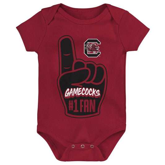 Newborn & Infant Garnet South Carolina Gamecocks #1 Fan Foam Finger Bodysuit