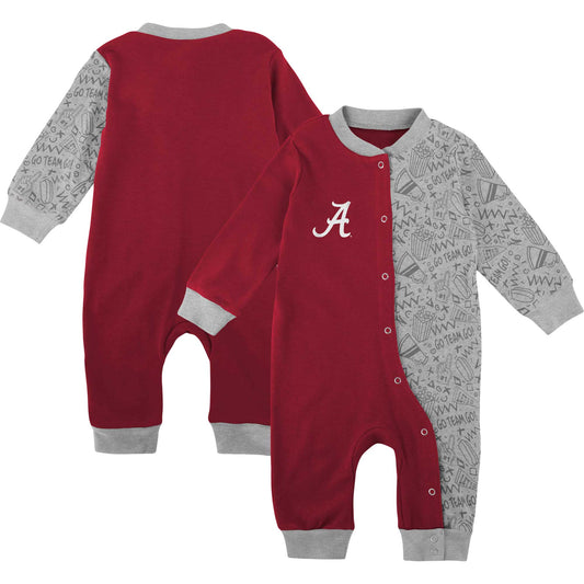 Newborn & Infant Crimson Alabama Crimson Tide Playbook Two-Tone Full-Snap Jumper