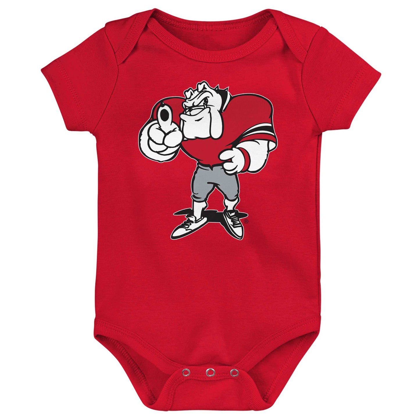 Newborn & Infant Red Georgia Bulldogs Standing Mascot Bodysuit