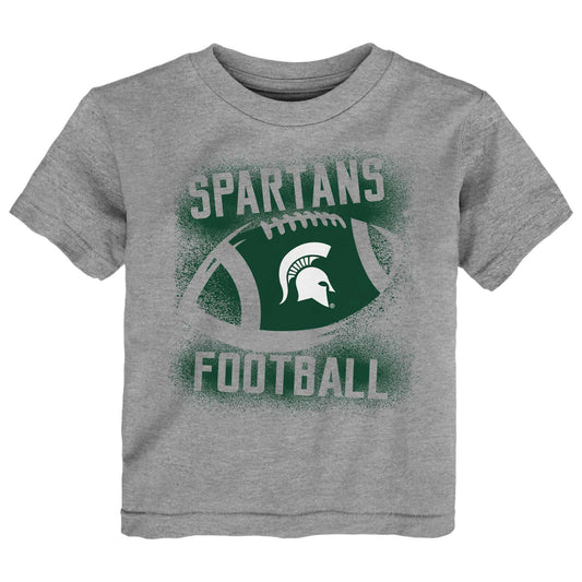Toddler  Heather Gray Michigan State Spartans Stencil T-Shirt