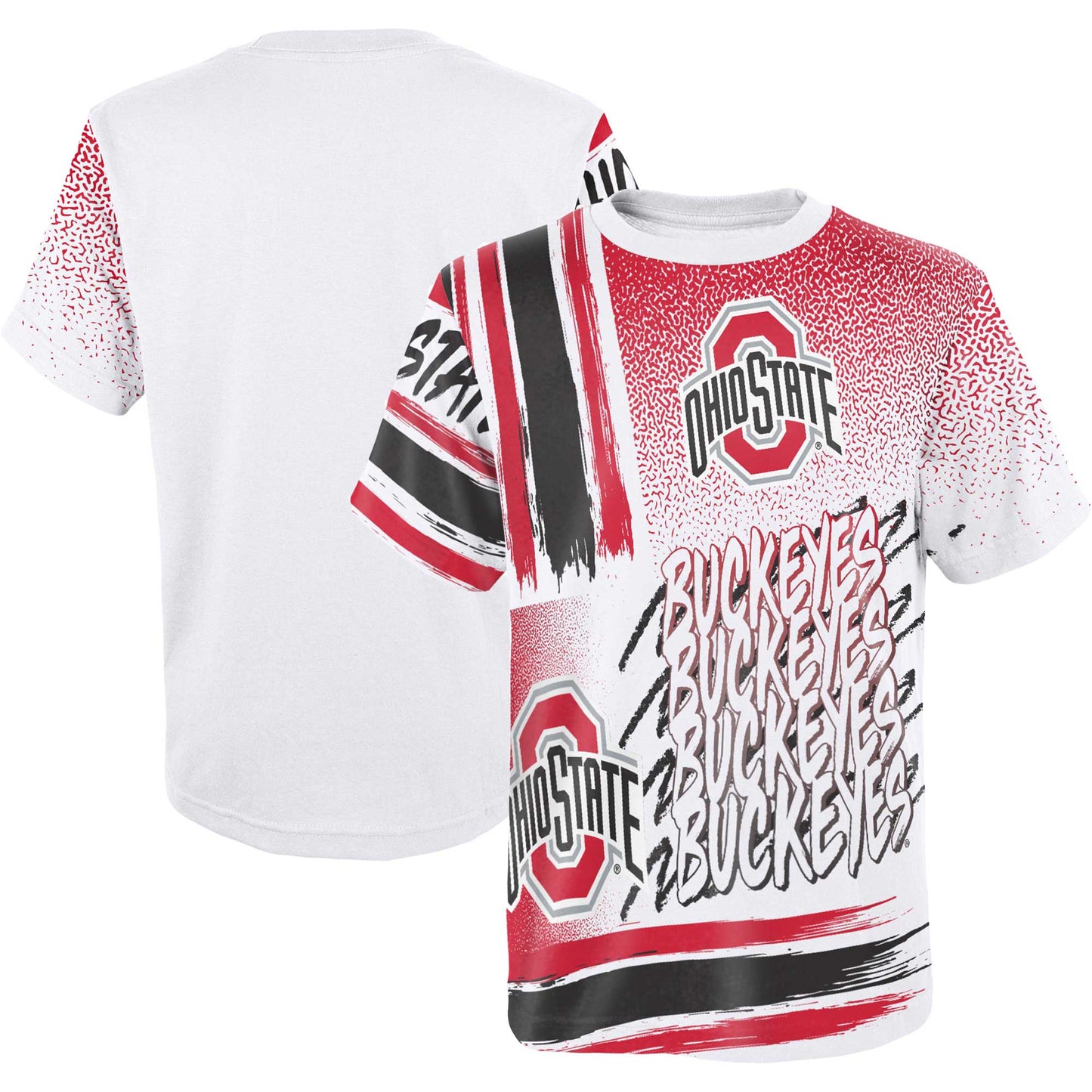 Youth White Ohio State Buckeyes Gametime Multi-Hit T-Shirt