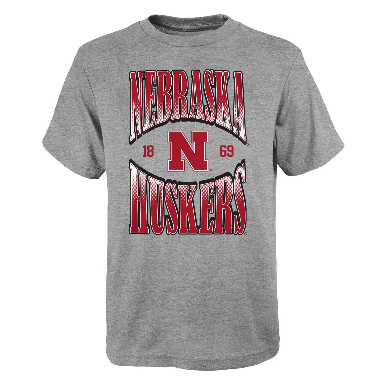 Youth Heather Gray Nebraska Huskers Top Class T-Shirt