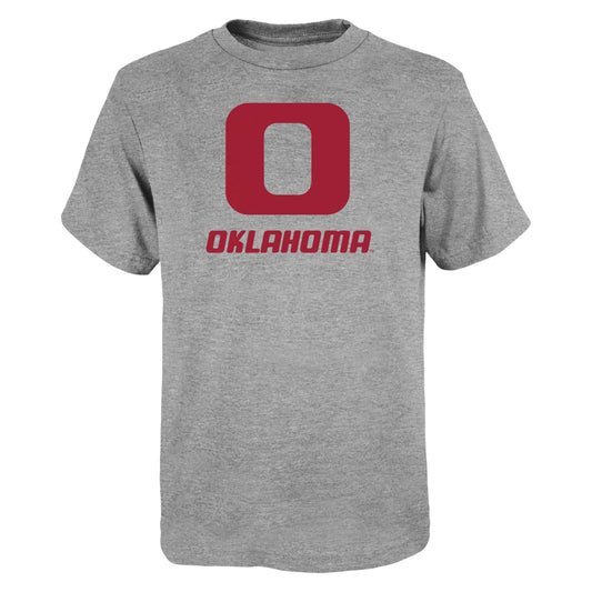 Youth Heather Gray Oklahoma Sooners Vault Logo T-Shirt