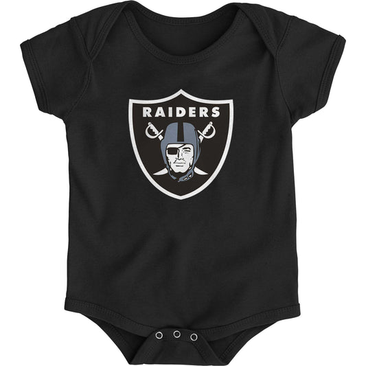 Newborn & Infant Black Las Vegas Raiders Team Logo Bodysuit