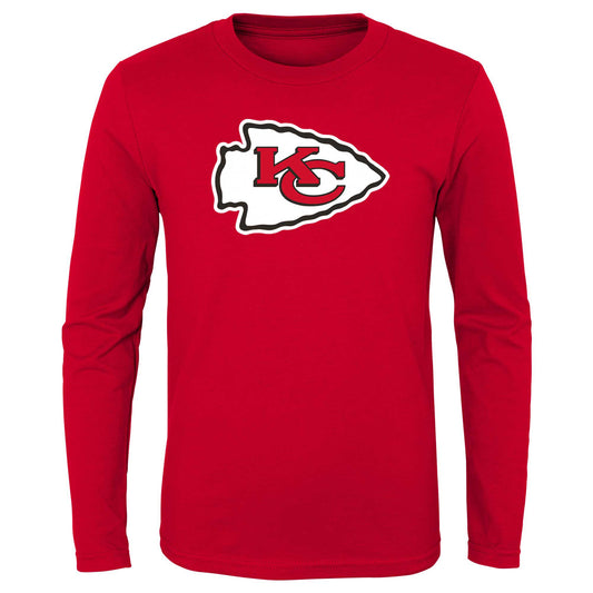 Toddler Red Kansas City Chiefs Primary Logo Long Sleeve T-Shirt