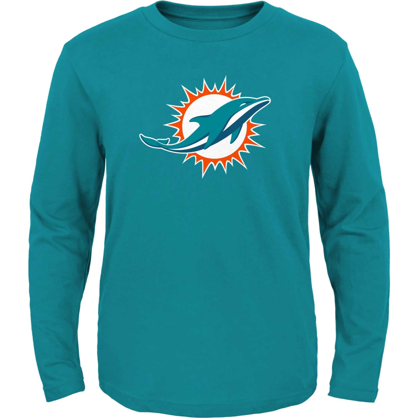 Toddler Aqua Miami Dolphins Primary Logo Long Sleeve T-Shirt