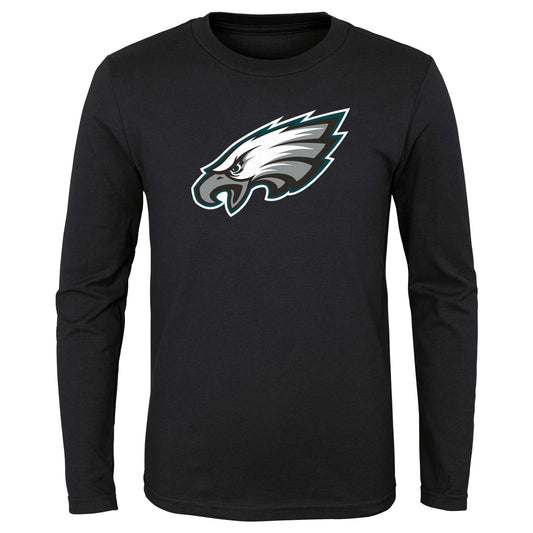 Toddler Black Philadelphia Eagles Primary Logo Long Sleeve T-Shirt