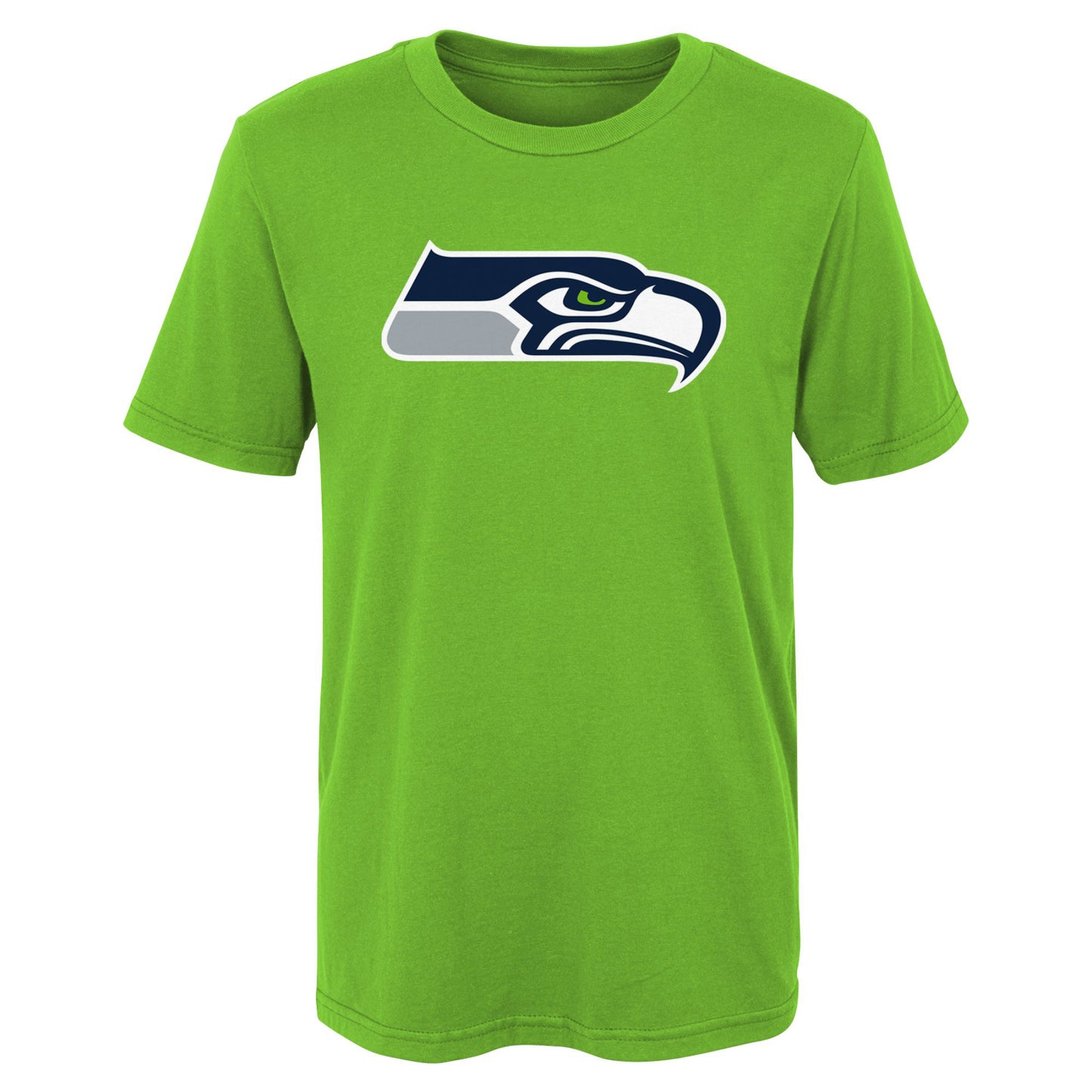 Preschool Neon Green Seattle Seahawks Primary Logo T-Shirt