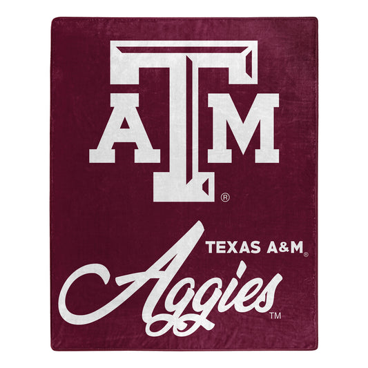 The Northwest Group  Texas A&M Aggies 50" x 60" Signature Raschel Plush Throw Blanket
