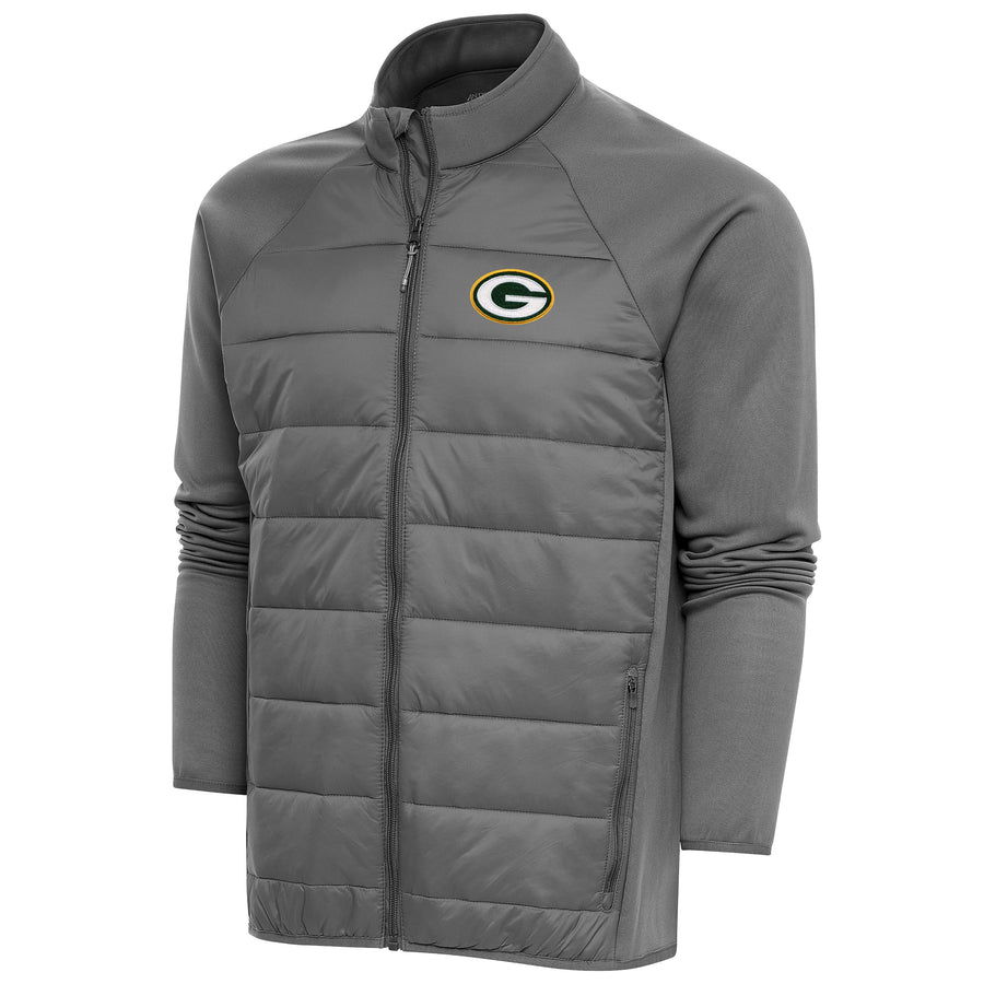 Men's Antigua  Steel Green Bay Packers Altitude Full-Zip Jacket