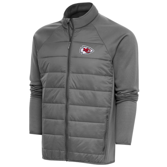 Men's Antigua  Steel Kansas City Chiefs Altitude Full-Zip Jacket