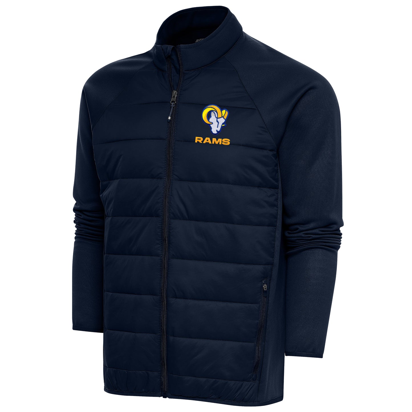 Men's Antigua  Navy Los Angeles Rams Altitude Full-Zip Jacket