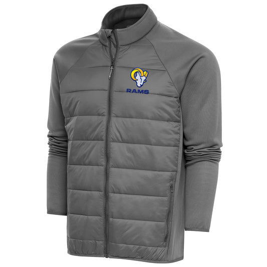 Men's Antigua  Steel Los Angeles Rams Altitude Full-Zip Jacket