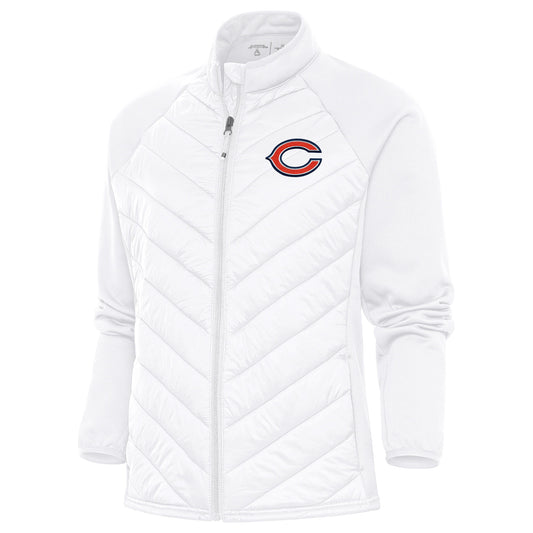 Women's Antigua  White Chicago Bears Altitude Full-Zip Jacket