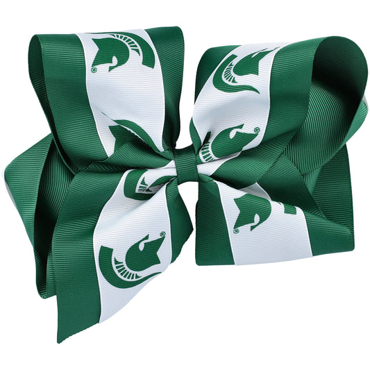 Women's Michigan State Spartans Jumbo 3" Layered Bow