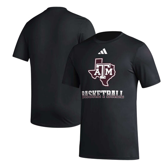 Men's adidas  Black Texas A&M Aggies Fadeaway Basketball Pregame AEROREADY T-Shirt