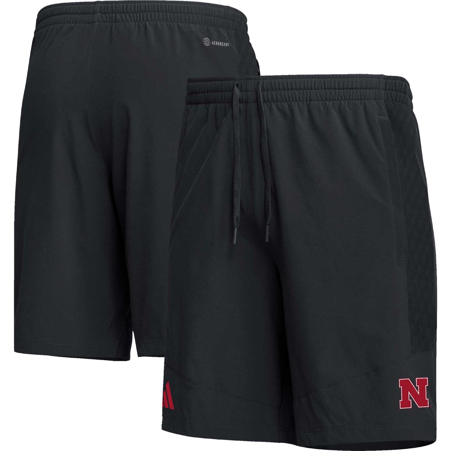 Men's adidas Black Nebraska Huskers AEROREADY Shorts