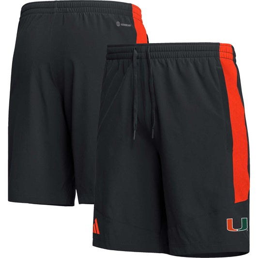 Men's adidas Black Miami Hurricanes AEROREADY Shorts