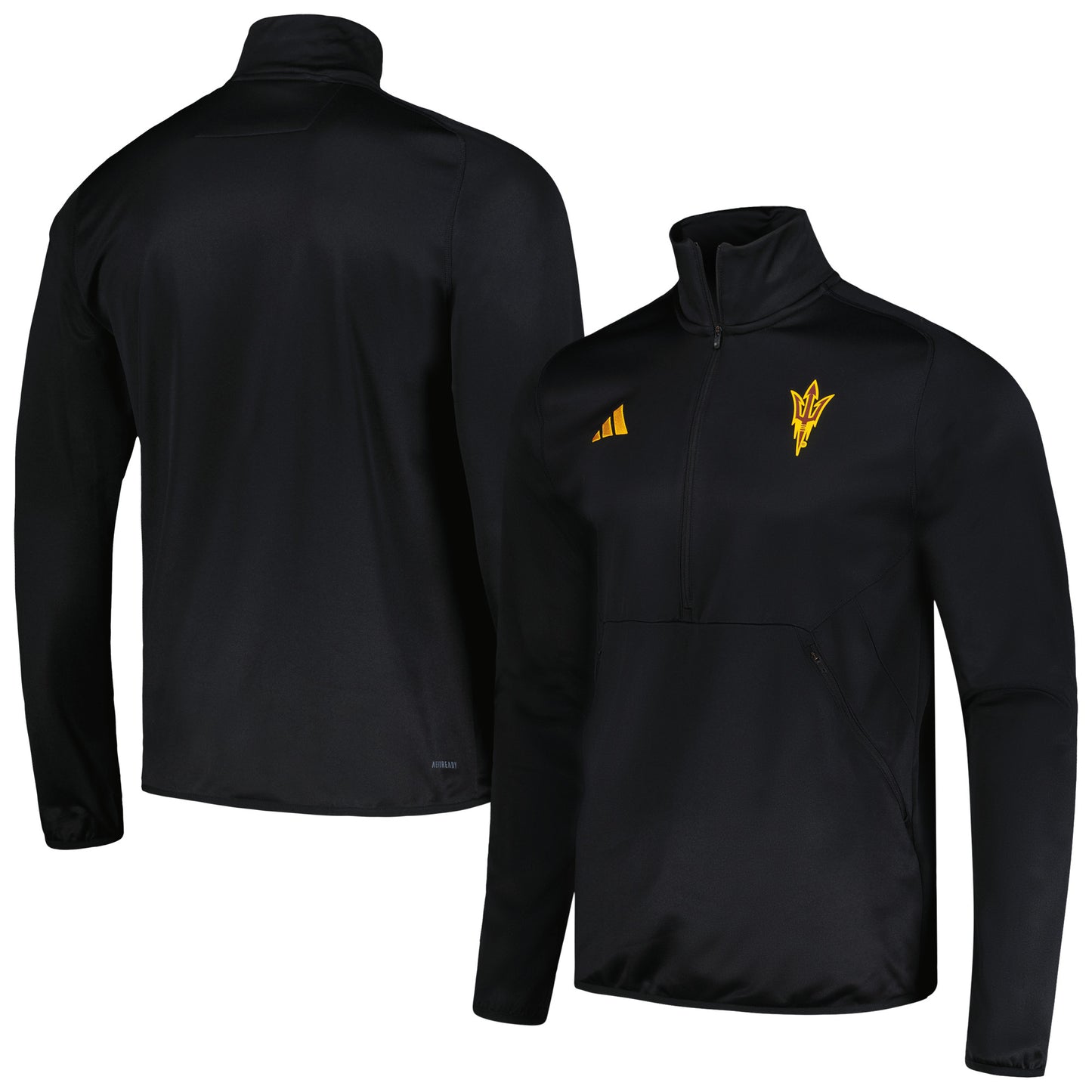 Men's adidas Black Arizona State Sun Devils 2023 Sideline AEROREADY Half-Zip Top