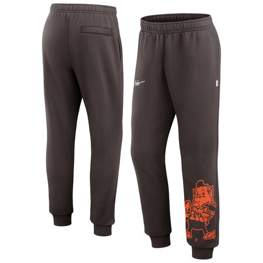 Men's Nike  Brown Cleveland Browns Logo Crop Joggers