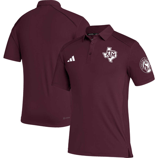 Men's adidas  Maroon Texas A&M Aggies Strategy AEROREADY Polo